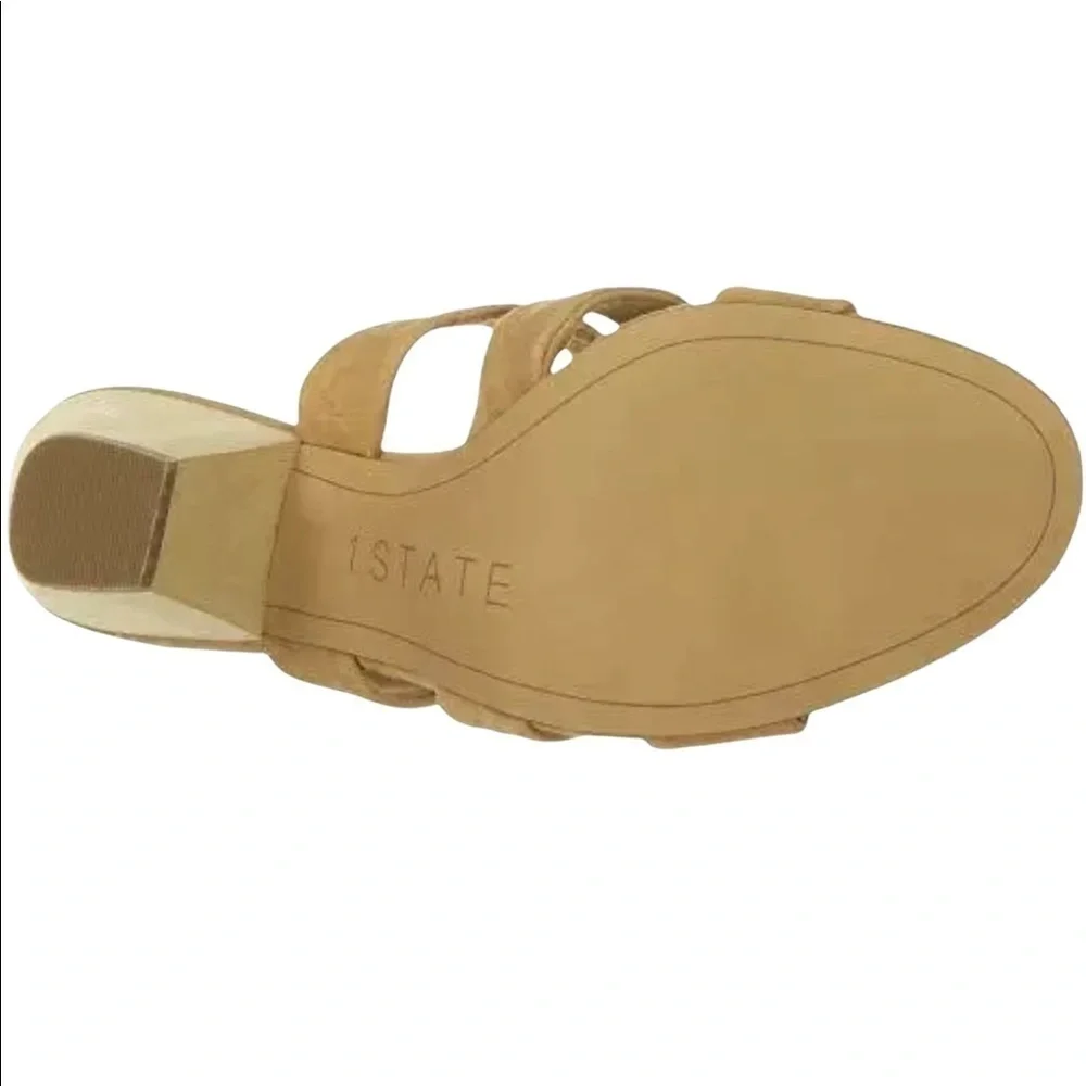 NWT 1 State Sz 8 Aisha kid suede wood clog sandal